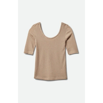 BRIXTON tričko Roma Scoop Neck Dark Earth DKEAR