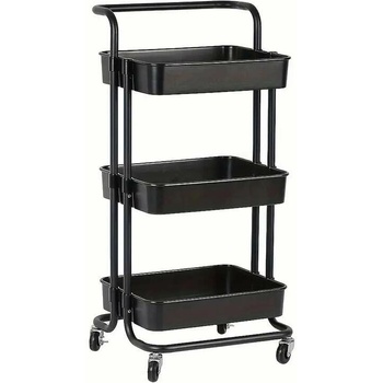 Servírovací stolek kolečka kov plast černá NoBi ASPAS