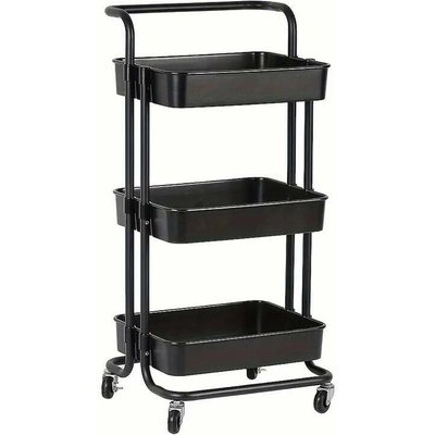 Servírovací stolek kolečka kov plast černá NoBi ASPAS