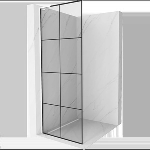 Mexen Kioto L душ параван Walk-in 80 x 200 см, черна мрежа, бяла - 800-080-103-20-77 (800-080-103-20-77)