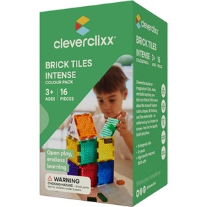Cleverclixx Магнитен строителен комплект Brick Tiles Pack Intense - 16 бр (CLEVER_CC-1023)