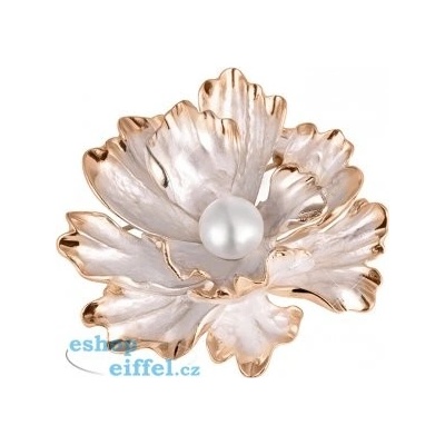 JwL Luxury Pearls Unikátní brož květ 2v1 s pravou perlou JL0573