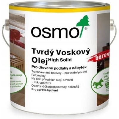 OSMO Tvrdý voskový olej barevný 2,5 l - 3074 Grafit
