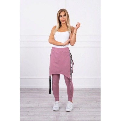 Kesi pants suit with selfie lettering dark ružová