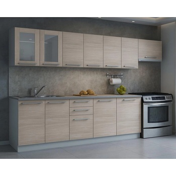 Кухня Зори 200 см с допълнителен шкаф на 60 см дъб сонома