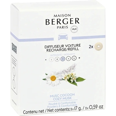 Maison Berger Paris Cozy Musk Car Diffuser Recharge/Refill 2 ks