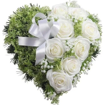 Ikebana Srdce De Luxe 4079, smútočná väzba