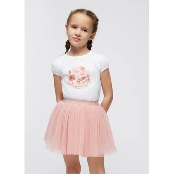 Image 1 of Mayoral Сет пола тюл в телесен цвят и тениска в бяло Mayoral