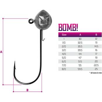 Delphin Jigová Hlava S Držákem Bomb! vel.5 5g 5 ks