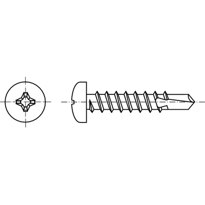 PROFISTYL DIN 7504N šroub samovrtný s půlkulatou hlavou PHILLIPS pozink Varianta: DIN 7504N šroub samovrtný PH ZB 4,8x19 – Zbozi.Blesk.cz