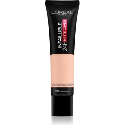 L'Oréal Paris Infallible 24H Matte Cover dlouhotrvající a zmatňující make-up 110 Rose Vanilla 30 ml