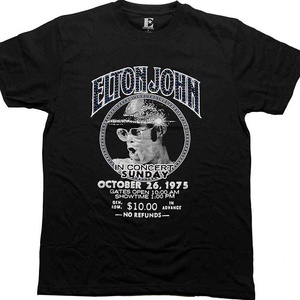Elton John In Concert (Embellished) Тениска с къс ръкав Black L (EJTEE23MB03)