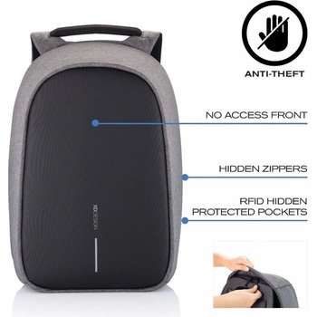 XD Design Bezpečnostný batoh Bobby Hero Small P705.702 sivý