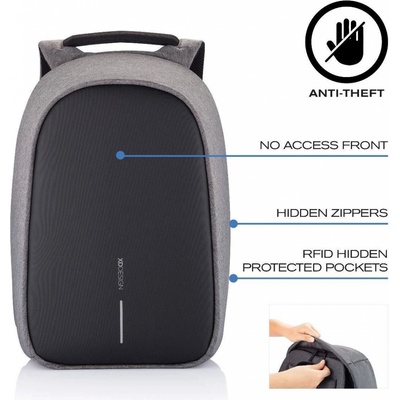 XD Design Bezpečnostný batoh Bobby Hero Small P705.702 sivý