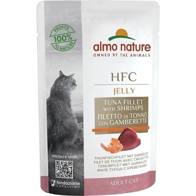 Almo Nature HFC Jelly tuniak a krevety v želé 55 g