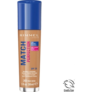 Rimmel Match Perfection SPF20 make-up make-up 203 True Beige 30 ml