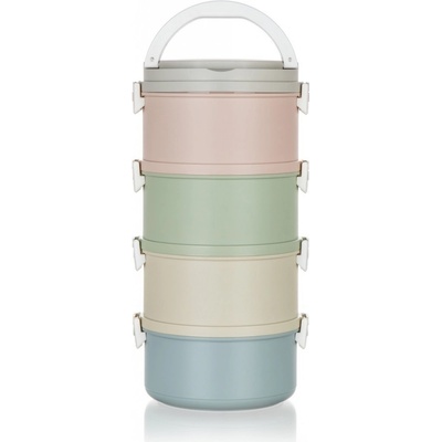 Banquet Plastový obedár Avanza, 2,8 l, 4 diely, multicolor
