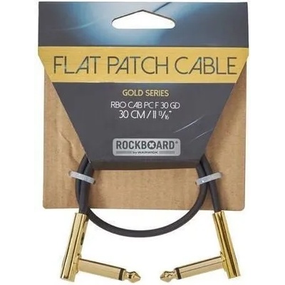RockBoard Flat Patch Cable Gold 30 cm Ъглов - Ъглов Пач кабел (RBO CAB PC F 30 GD)