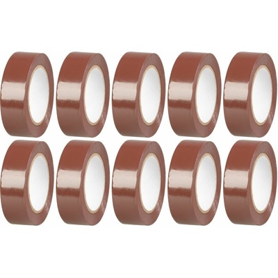Strend Pro Páska izolačná lepiaca max. 80°C 40,0 kV/mm 19 mm x 10 m hnedá 10 ks