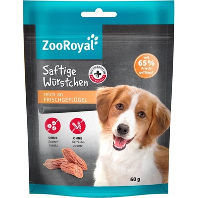 ZooRoyal šťavnaté párečky 6 x 60 g