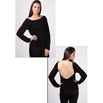 Image 1 of Basic Line Черна блуза с гол гръб Basic Line