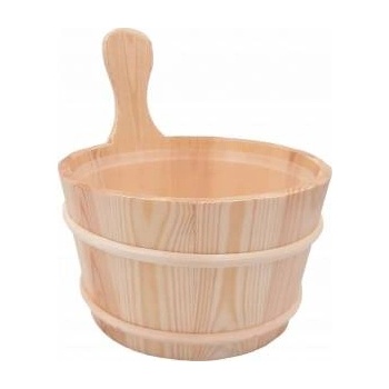 4Living Medinė pirties statinė, plastikinis įdėklas, 4 l