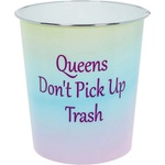  6, 35 л пластмасово кошче за боклук с надпис "Queens don't Pick Up Trash