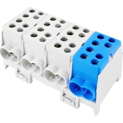 Eleman Svorkovnice rozbočovací HLAK 25 4/8 S, 100A, 4pól., AL/CU, IP20, 3xŠ/M, na DIN /2080424 1000421