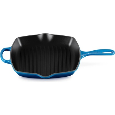 Le Creuset grilovacia panvica štvorcová 26 cm azurová