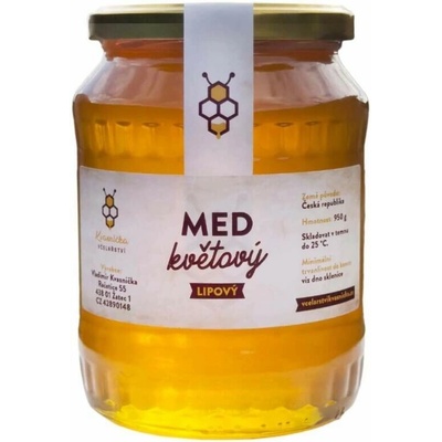 Včelařství Kvasnička Med květový "Lipový", český 950 g