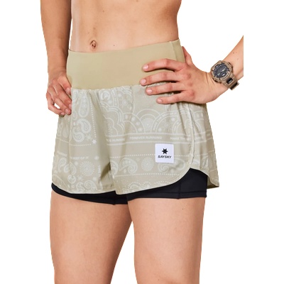 Saysky Шорти Saysky Paisley 2 In 1 Pace Shorts 3" Кафяв Velikost S