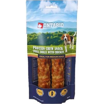 Ontario Protein kura žuvacia rolka malá 2 ks 12,7 cm Medium