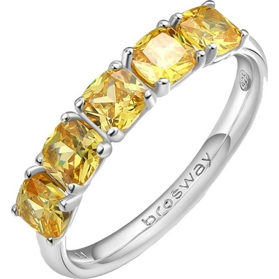 Brosway strieborný prsteň Fancy Energy Yellow FEY14
