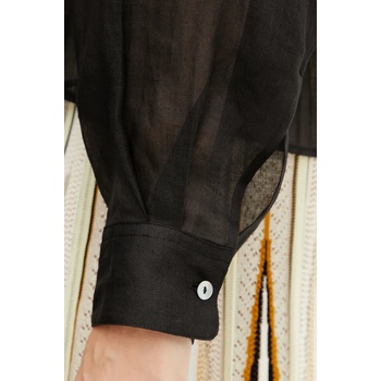 Forte Forte Риза Forte Forte дамска в черно със свободна кройка 13891 my shirt (13891.my.shirt)