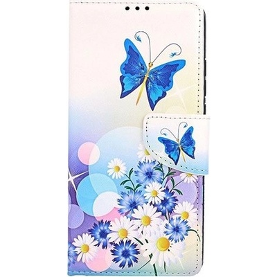 TopQ Kryt Xiaomi Redmi 9A knížkový Bílý s motýlkem 51522 Sun-51522