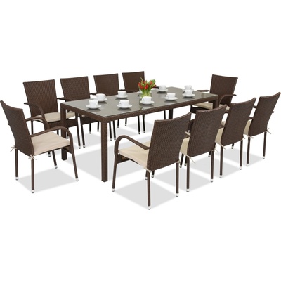 Garden Point Градински мебели от ратан Milan за 10 души с голяма маса Garden Point (GAP472-10)