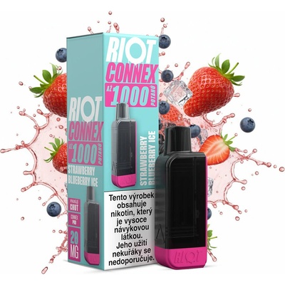 RIOT Connex 1000 předplněná kapsle Strawberry Blueberry Ice 18mg