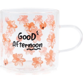 Мини весела чаша с дръжка РОЗОВИ цветя 6 броя 0, 120 л (23533/1)