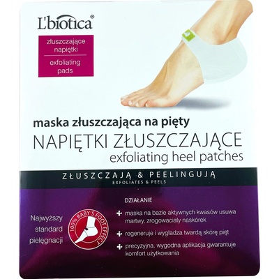 L’Biotica Heel Patches Masks Peeling Exofilační maska na paty 18 g