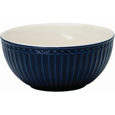 Green Gate Miska Alice Dark porcelán modrá 450 ml