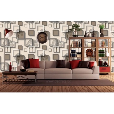 Тапет хартиен Нелми 3d бежов