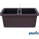 Plastia Samozavlažovací truhlík Berberis UNO 40x40x35 cm čokoláda