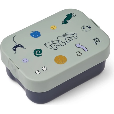 LIEWOOD Детски контейнер за храна Liewood Kid's Kamil Lunchbox Food storage - Play / Dusty Peppermint - размер 7, 8 x 19, 7 x 14, 1 cm (532-3371-0411)