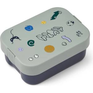 LIEWOOD Детски контейнер за храна Liewood Kid's Kamil Lunchbox Food storage - Play / Dusty Peppermint - размер 7, 8 x 19, 7 x 14, 1 cm (532-3371-0411)