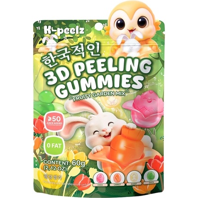 K-Peelz Fruity Garden Mix 3D Peeling Gummies 60 g