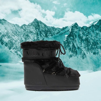 Tecnica Moon Boot Icon Low Faux Fur Black