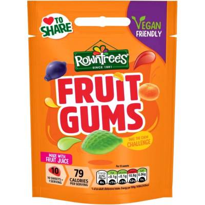 Rowntree's Fruit Gums želé bonbony s ovocnými příchutěmi 150 g
