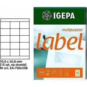 Igepa Group Mondi LABELS A4 IGEPA 70.0 X 50.8 MM WHITE (100)