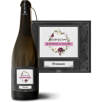 Sablio Gratulujeme nevieste a ženíchovi Prosecco biele suché šumivé víno 10,5 % 0,75 l (holá fľaša)