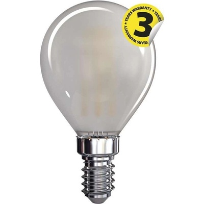 Emos LED žárovka Filament Mini Globe matná 4W E14 teplá bílá